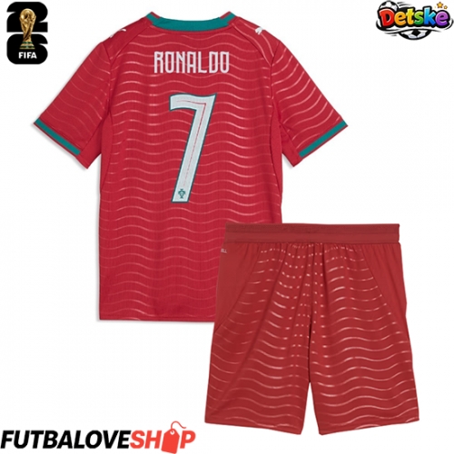 Dres Portugalsko Cristiano Ronaldo #7 Domáci pre deti MS 2026 Krátky Rukáv (+ trenírky)